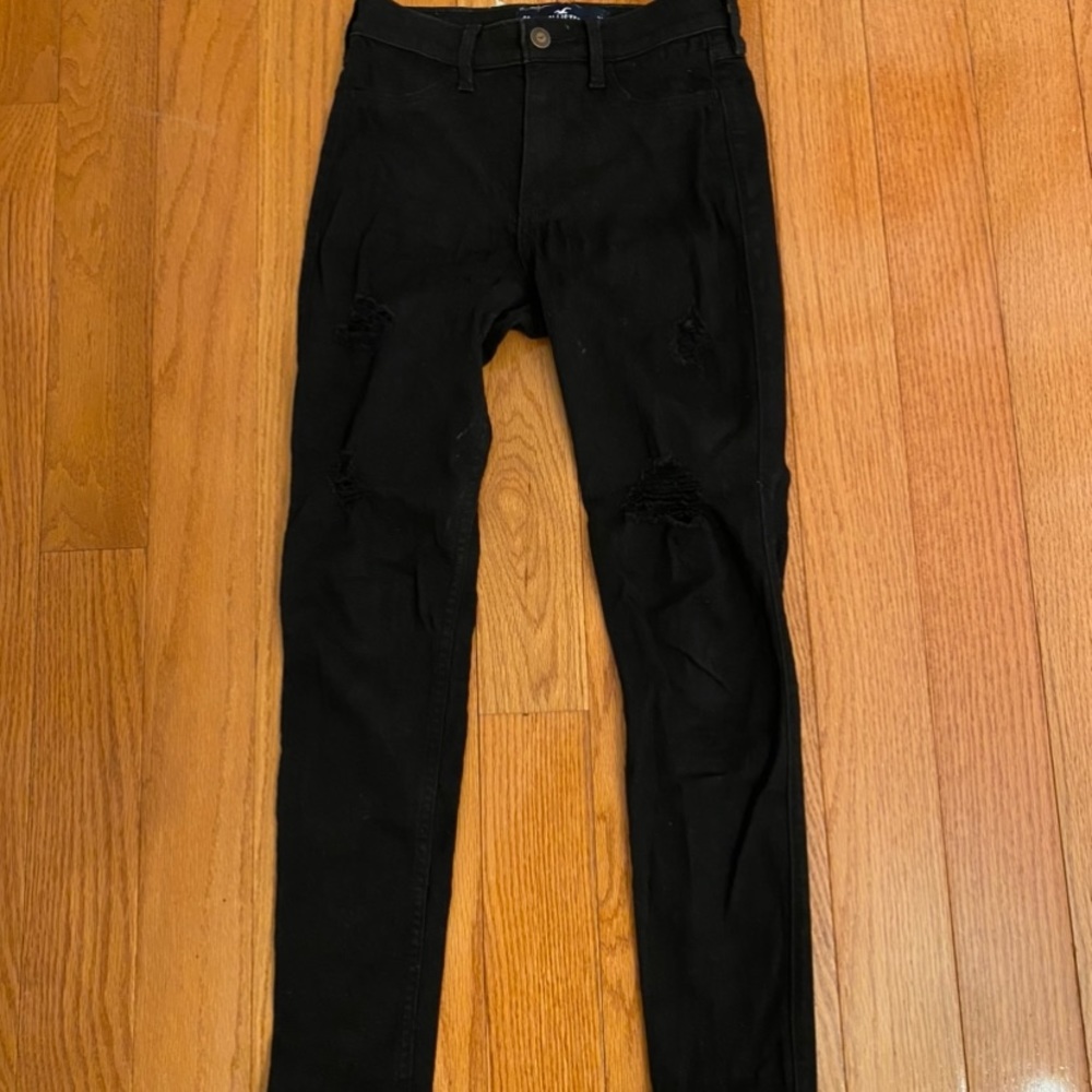 cute black jeans from hollister